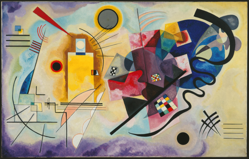 Abstrakte Malerei - Kandinsky - Gelb-Rot-Blau